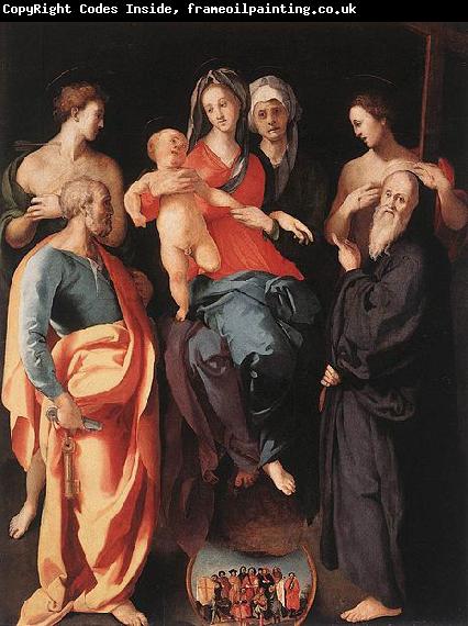 Jacopo Pontormo Madonna and Child with St Anne and Other Saints
